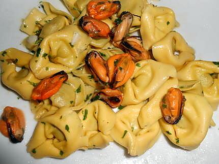 recette TORTELLONI    COZZE  ALLA  CREMA