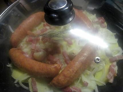 recette Saucisses Diots de Savoie façon boulangère.