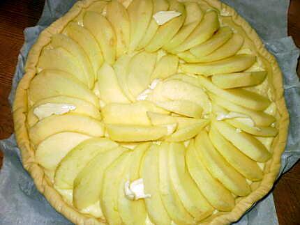 recette tarte aux pommes,amandes et rhum