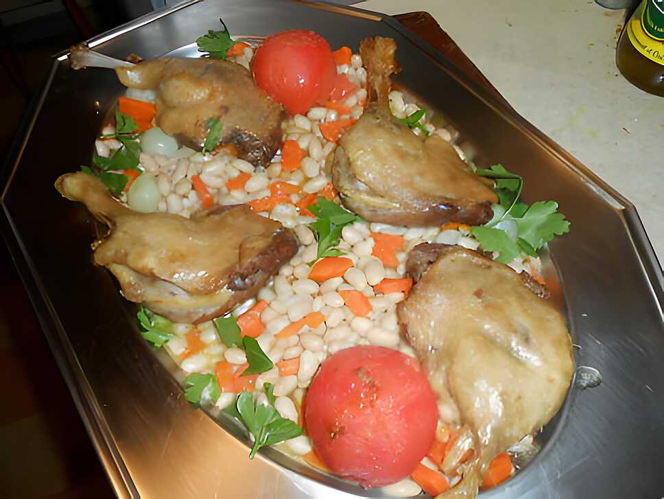 recette Confit de canard aux haricots tarbais