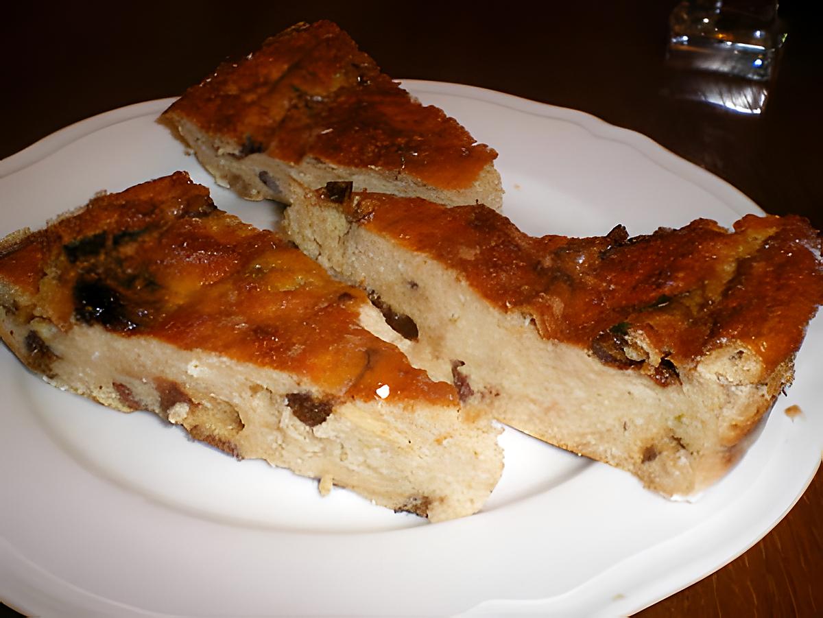 recette PUDDING AU RHUM ET RAISIN