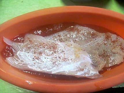 recette Filets de poisson cabillaud à la sauce tomates au micro-ondes.