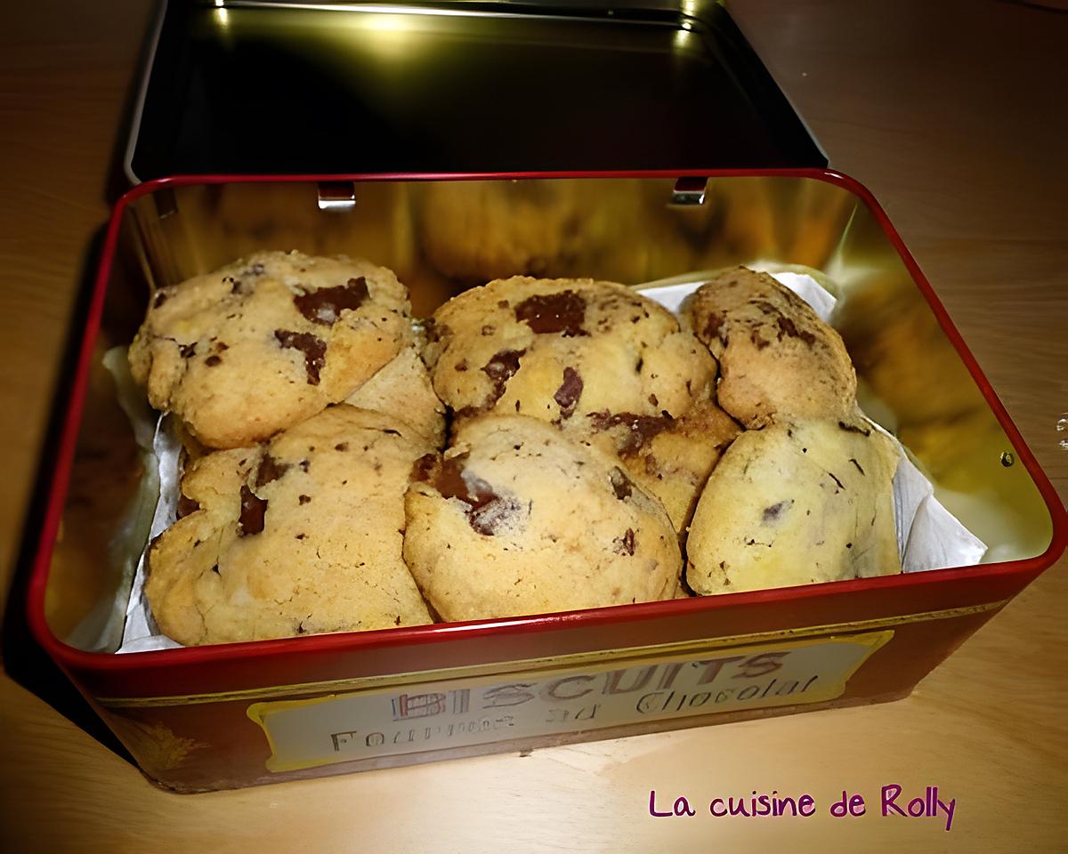 recette Cookies à l'huile de coco et pépites de chocolat