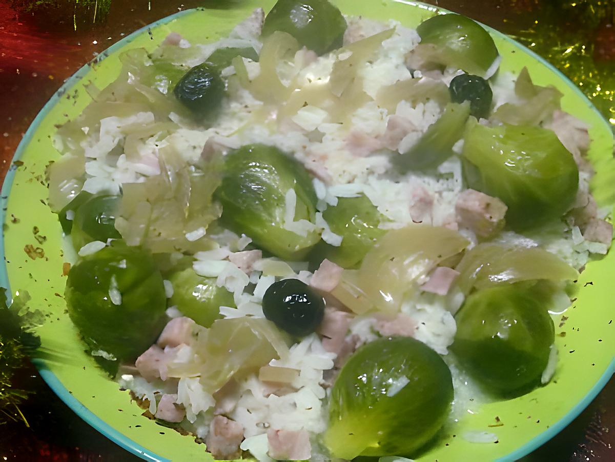 recette Riz aux dés de jambon accommodés de restes.