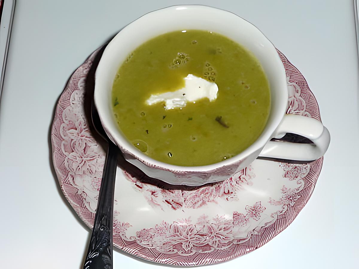 recette Velouté petit pois/menthe