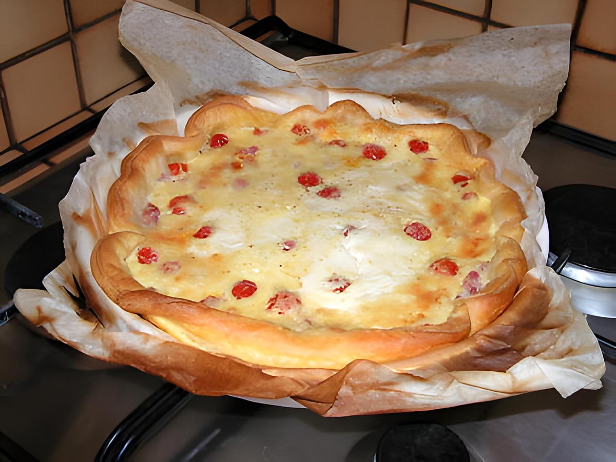 recette Quiche aux lardons et aux tomates cerises