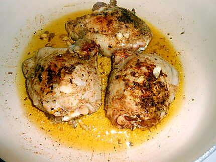 recette POULET  PARFUME  ET  JARDINIERE  FRAICHE