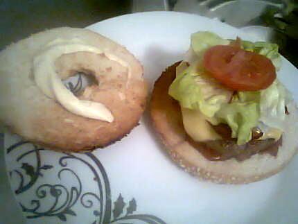 recette Burger Bagel Bacon