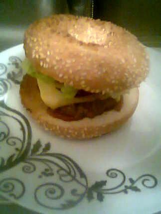 recette Burger Bagel Bacon