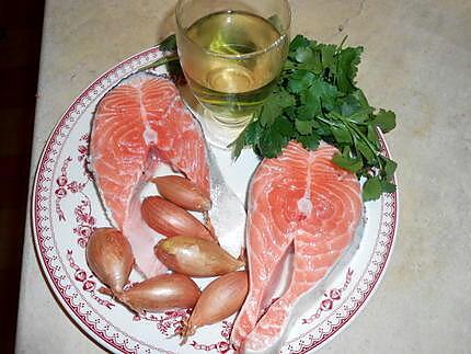 recette Darne de saumon sauce échalotes