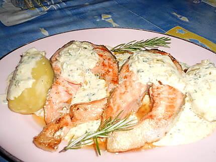 recette Darne de saumon sauce échalotes