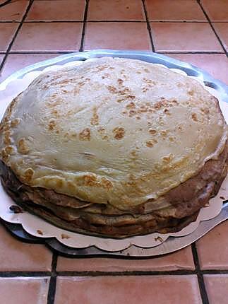 recette Gâteau de crêpes au chocolat