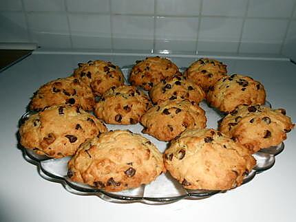 recette Cookies à la noix de coco et aux pépites de chocolat