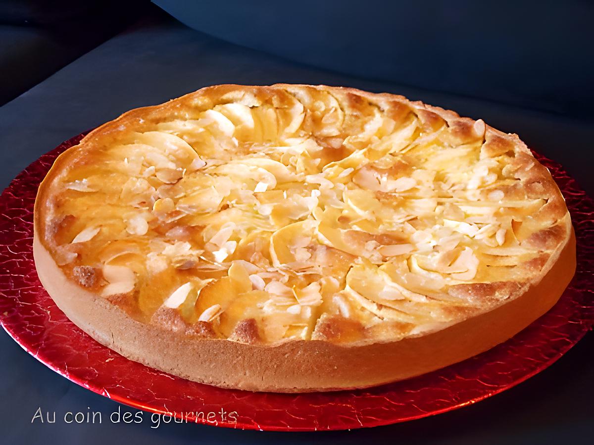 recette Tarte aux pommes/crème d'amande au calva