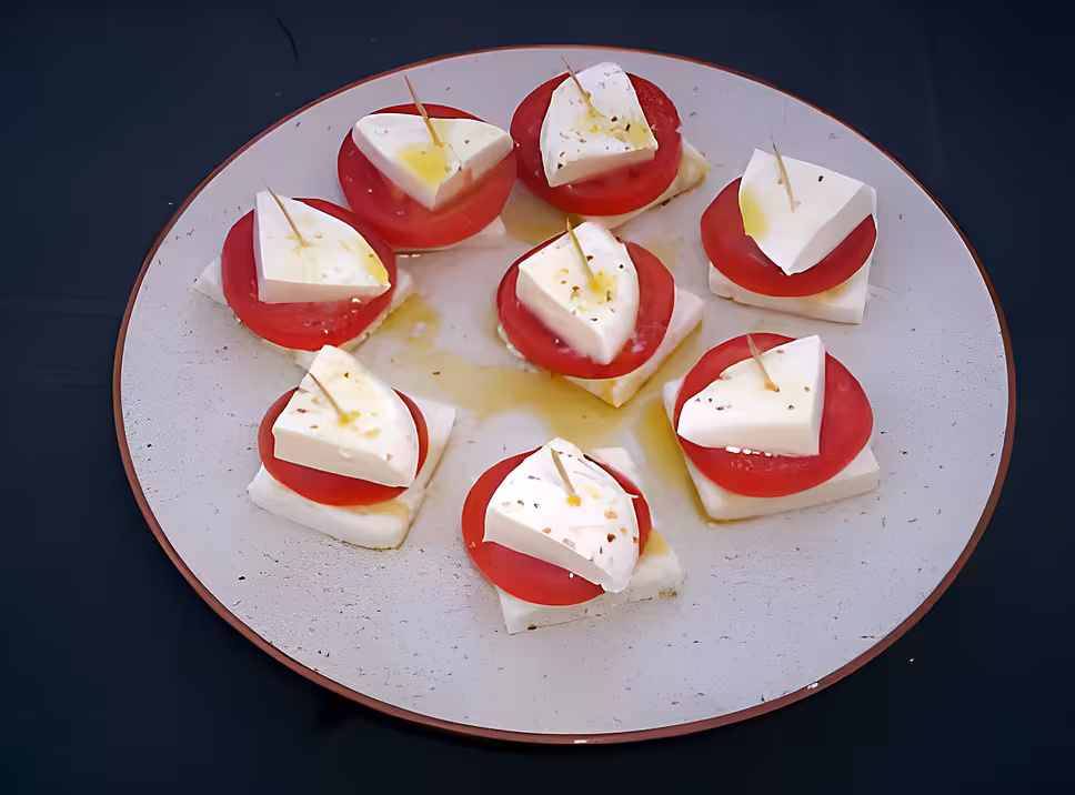 recette Canapée de tomate mozzarella