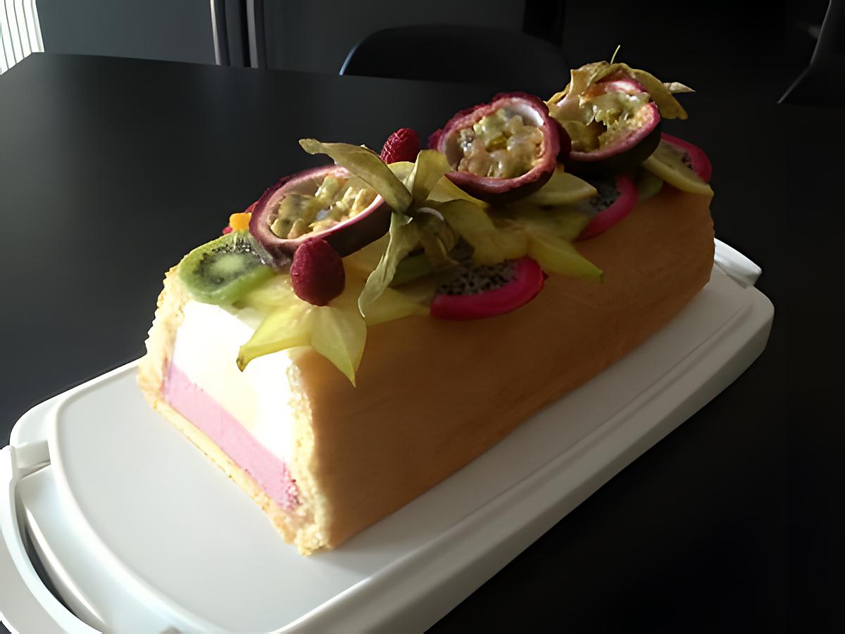 recette Bûche fruits exotiques