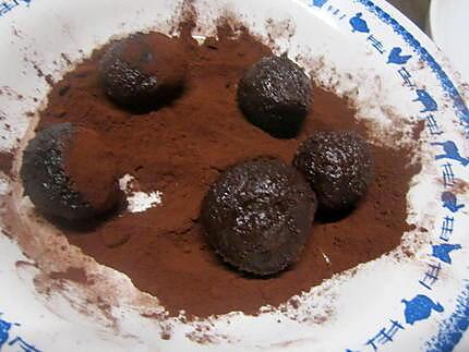 recette Truffes au chocolat sans oeufs.
