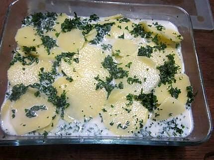 recette Gratin Dauphinois. persil haché.