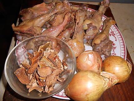 recette manchons de canard confits pommes de terre aux cepes