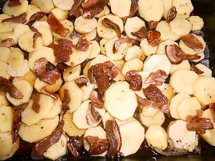 recette manchons de canard confits pommes de terre aux cepes