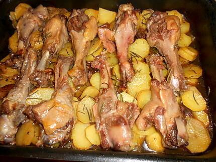 recette manchons de canard confits pommes de terre aux cepes