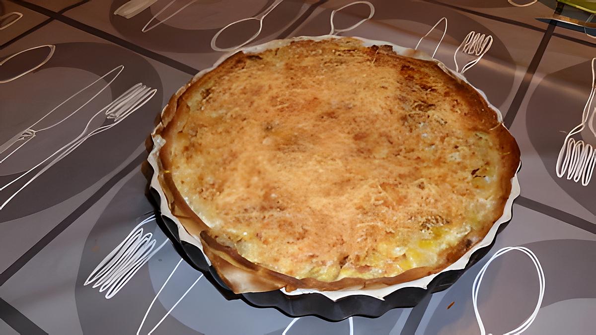 recette Quiche noix st jacques sur lit de poireaux