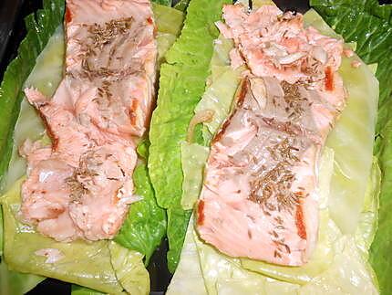 recette Pavé de saumon en habit vert
