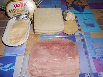 recette CROQUE  MONSIEUR   ET RESTES  DE  FROMAGE