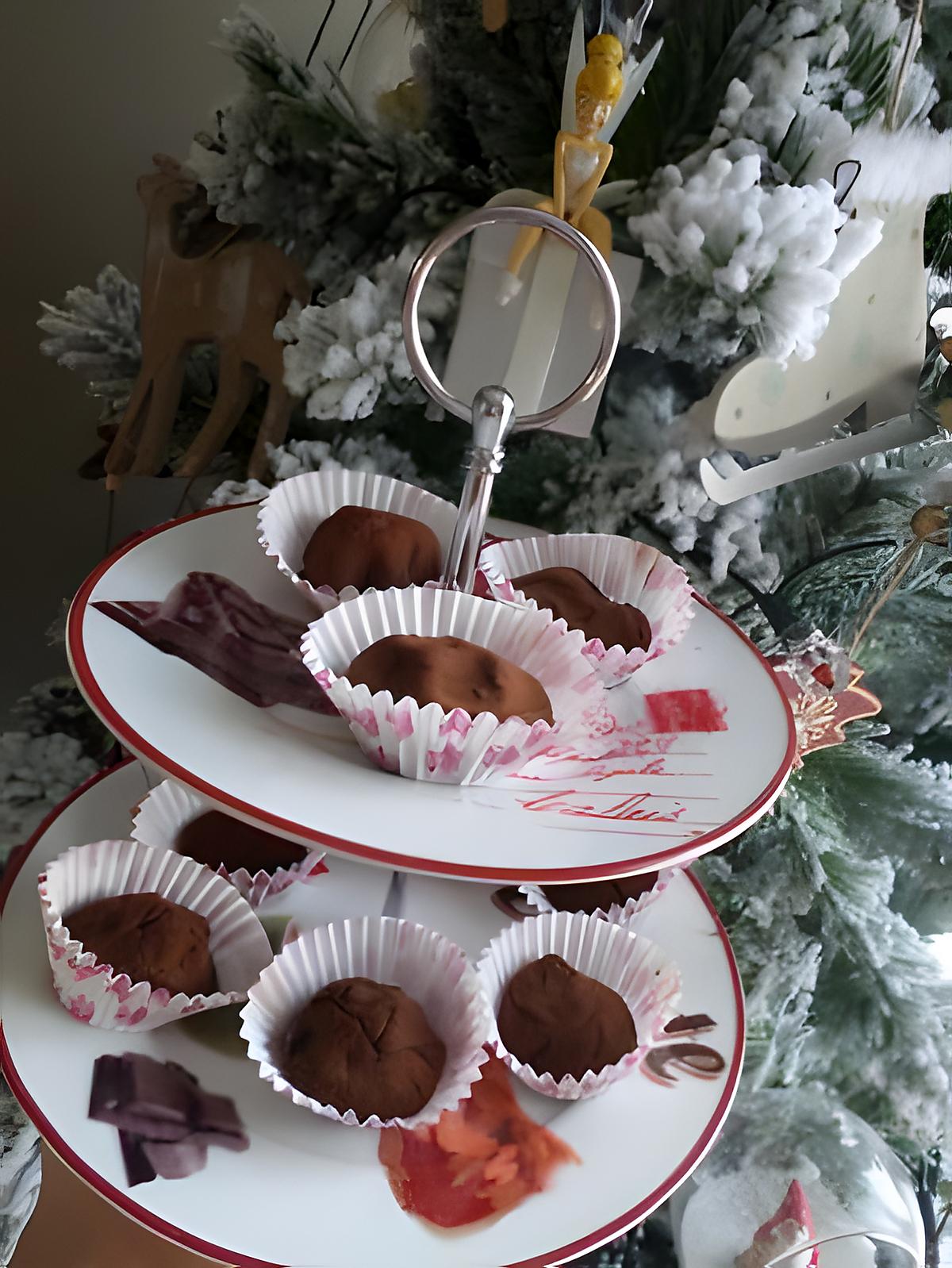 recette Truffes au chocolat et marrons