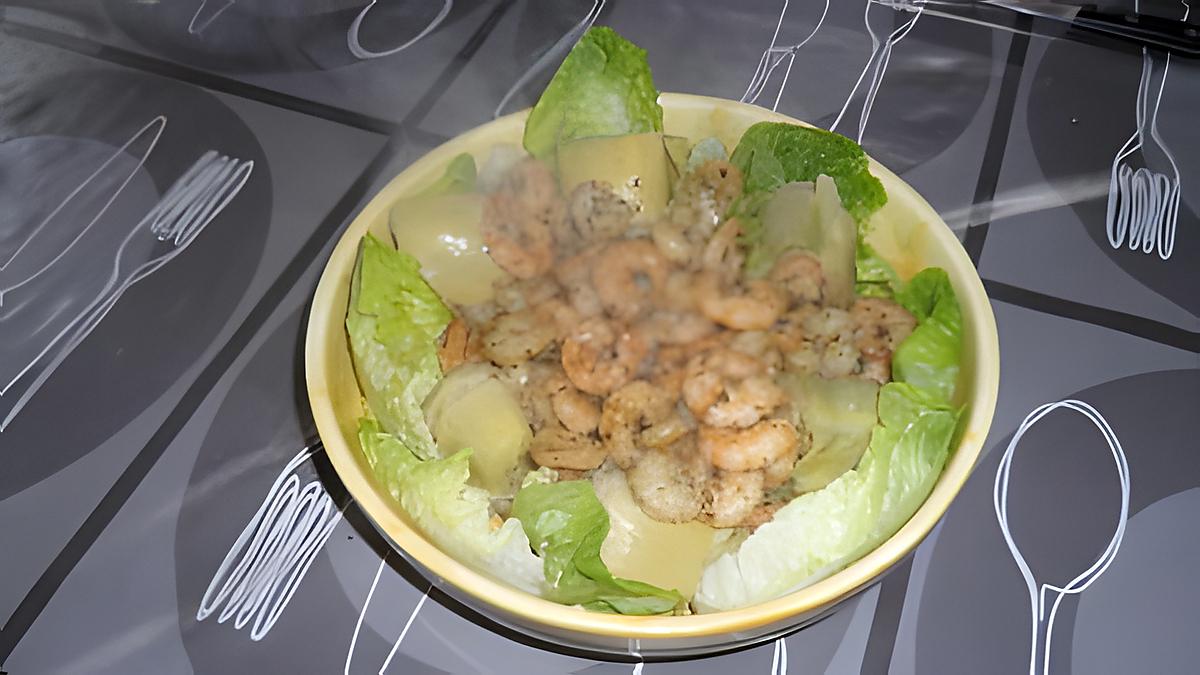 recette salade crevette fond d'artichaut