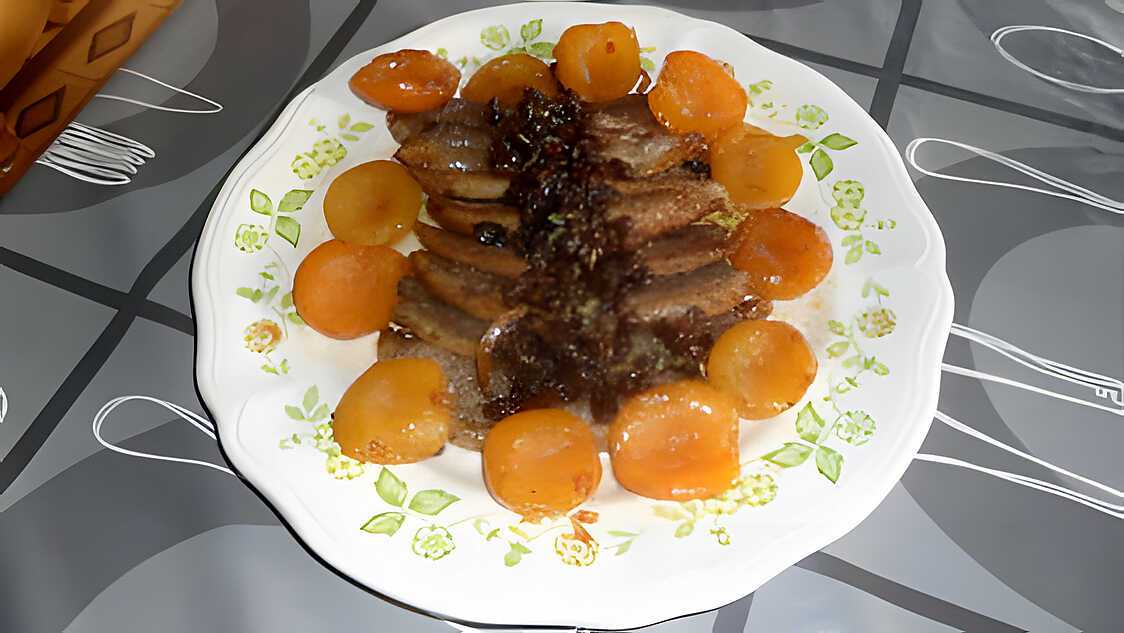 Recette d'Aiguillettes de canard miel abricot