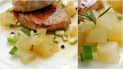 recette Filet mignon au Cidre et aux pommes caramélisées