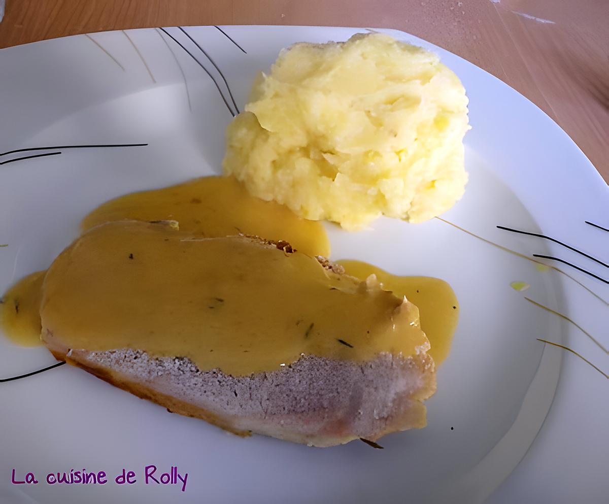 recette Rôti de porc à la bière, miel et moutarde