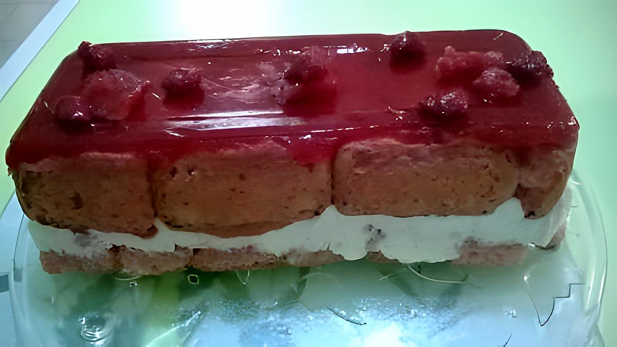 recette bûche framboises litchis