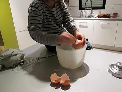 recette tarte pommes ananas caramélisée et confection de gauffres de mirabelle par ma petite fille