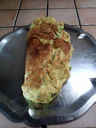 recette Omelette roulée au comté et au herbes