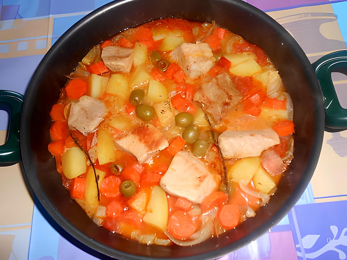 recette RAGU  DI  MAIALE  CAROTE  E  PATATE (RAGOUT DE PORC CAROTTES ET P.DE TERRE)