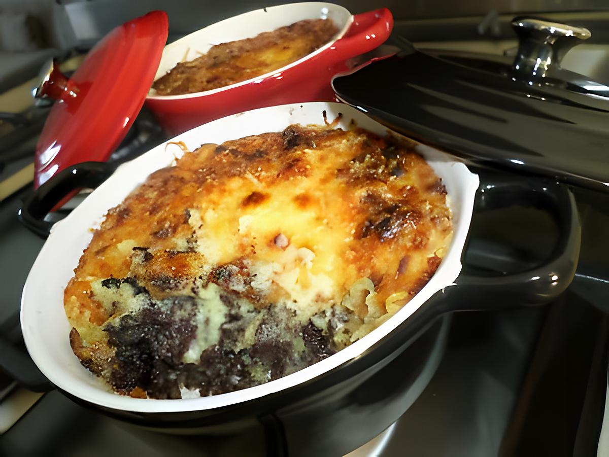 recette Cocotte parmentier de boudin noir