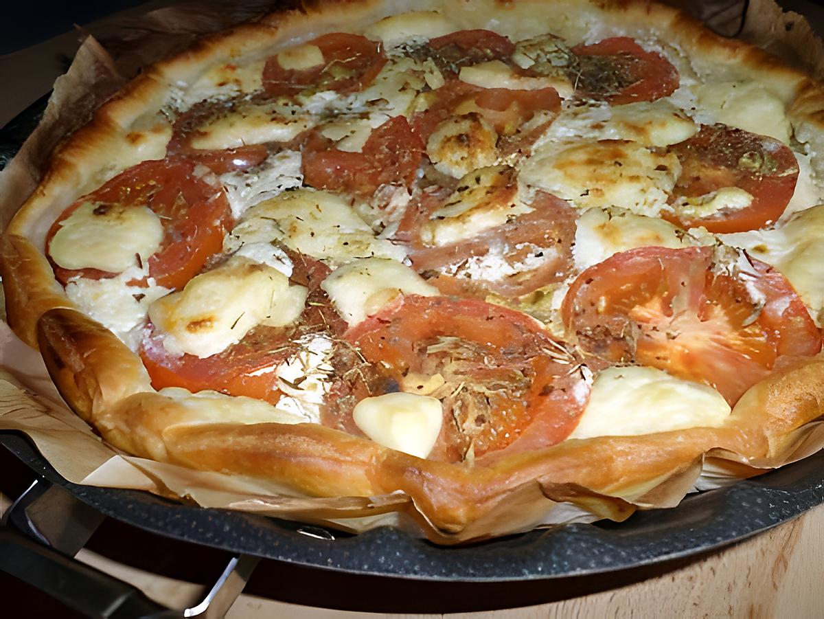 recette Tarte à la tomate et babybel