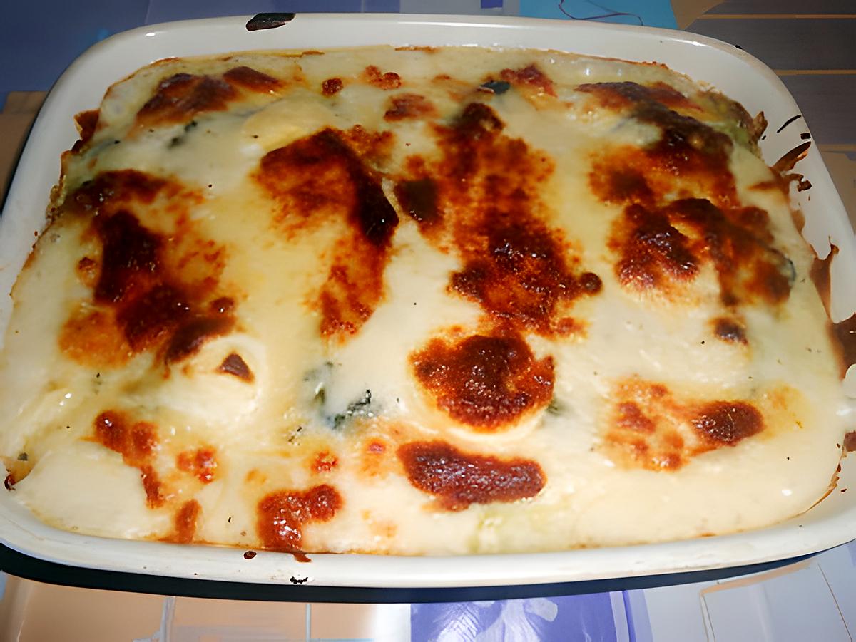 recette LASAGNE   SPINACCI  E  UOVE  SODE  (EPINARDS OEUFS DURS)