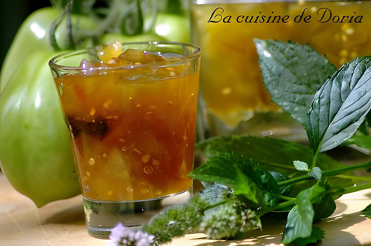 recette Confiture de tomates vertes et menthe