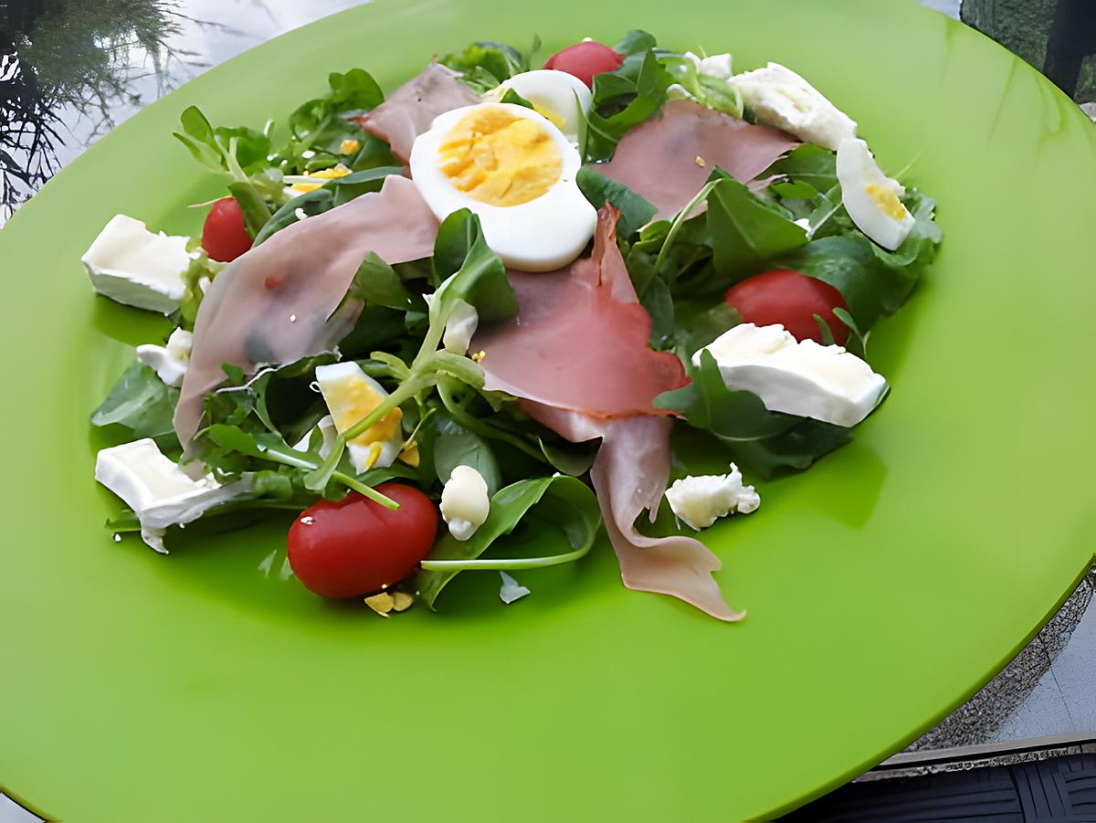 recette Salade au jambon cru et chévre