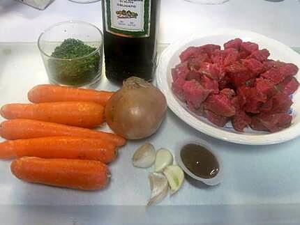 recette Boeuf mode aux carottes. sans alcool.