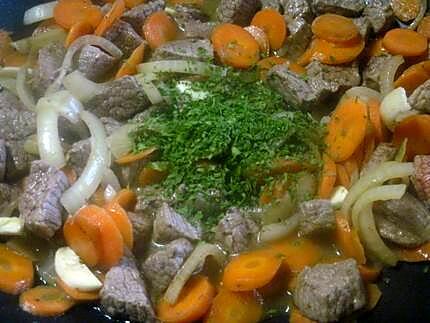 recette Boeuf mode aux carottes. sans alcool.