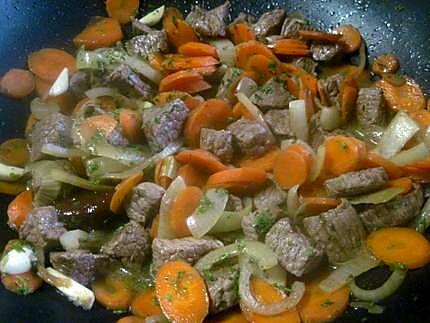 recette Boeuf mode aux carottes. sans alcool.