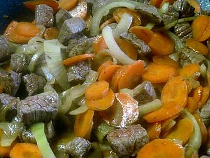 recette Boeuf mode aux carottes. sans alcool.