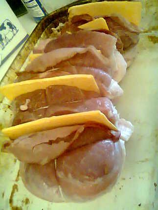 recette Rôtis de porc bacon et fromage