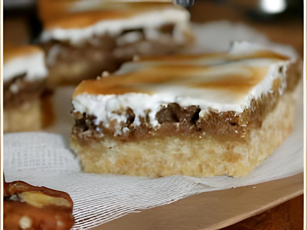 recette bars gourmande noix et galacage meringue