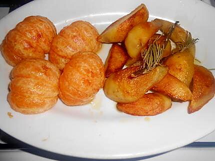 recette PIGEON  POMMES DE  TERRE  CLEMENTINES