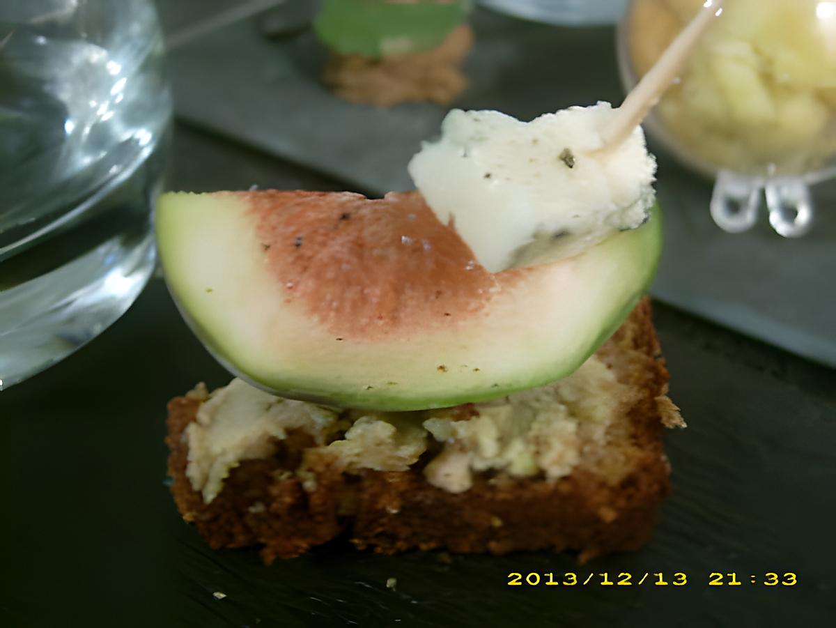 recette bouchée de pain d'épices aux figues et gorgonzola